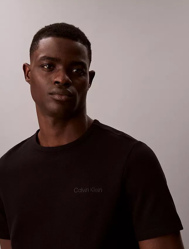 Camisola de dormir com gola redonda em piqué Camisola de dormir com gola redonda em piqué
