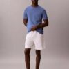 Camisola de dormir com gola redonda em piqué Camisola de dormir com gola redonda em piqué