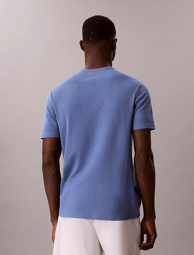 Camisola de dormir com gola redonda em piqué Camisola de dormir com gola redonda em piqué
