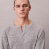 Camisola de dormir Henley em malha waffle Camisola de dormir Henley em malha waffle