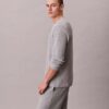 Camisola de dormir Henley em malha waffle Camisola de dormir Henley em malha waffle