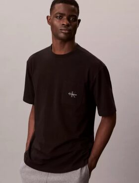 Camisola de dormir Icon Cotton Stretch com logótipo Monologo