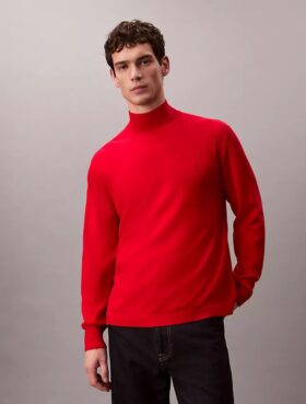 Camisola de gola alta em lã merino Camisola de gola alta em lã merino