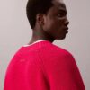 Camisola de gola em V com corte descontraído em mistura de lã merino
