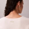 Camisola de gola em V descontraída em lã merino