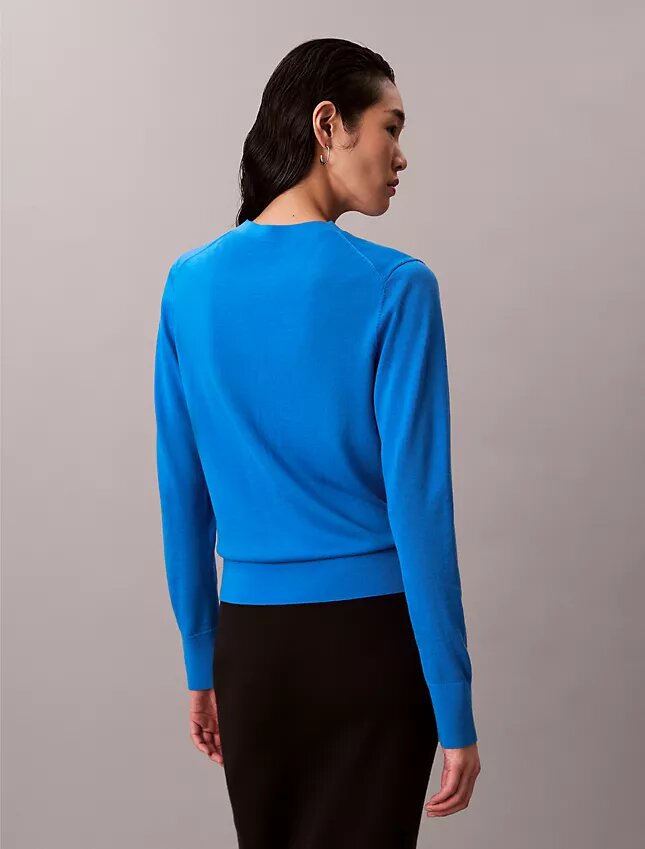 Camisola de gola em V em lã merino Camisola de gola em V em lã merino