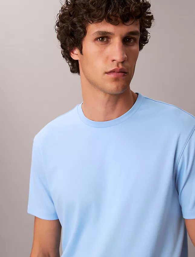 Camisola de gola redonda em algodão Supima Camisola de gola redonda em algodão Supima
