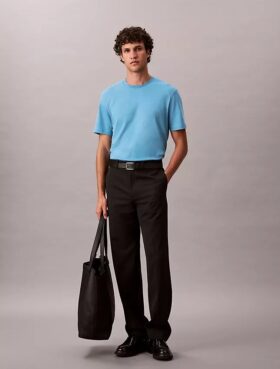 Camisola de gola redonda em algodão Supima