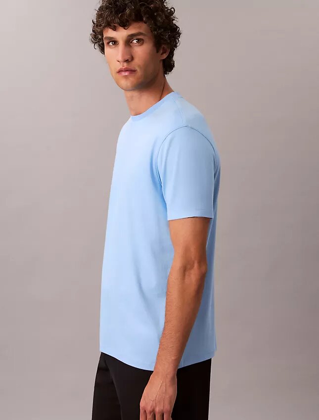 Camisola de gola redonda em algodão Supima Camisola de gola redonda em algodão Supima