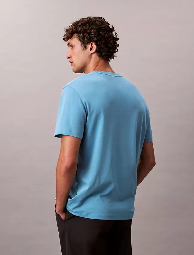 Camisola de gola redonda em algodão Supima Camisola de gola redonda em algodão Supima