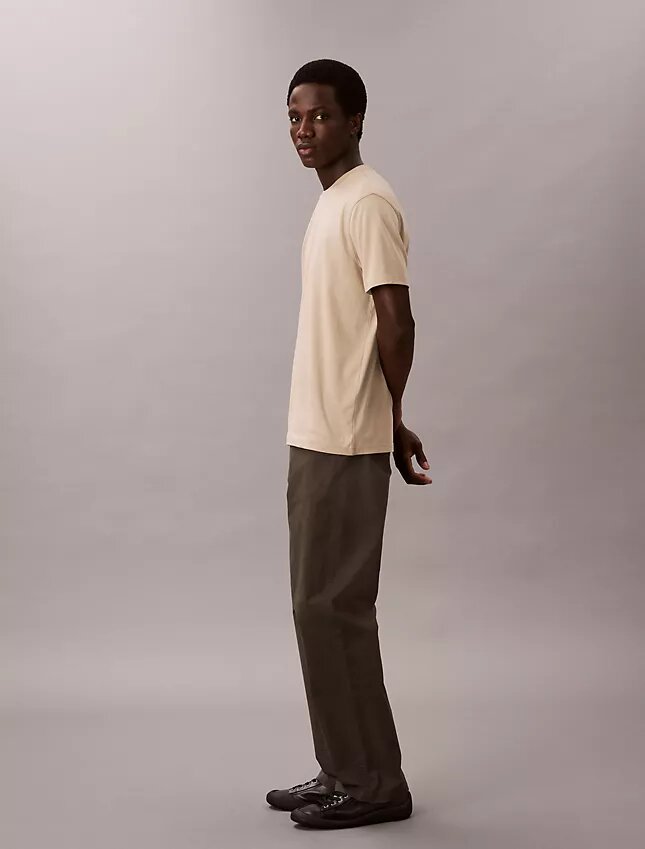 Camisola de gola redonda em algodão Supima Camisola de gola redonda em algodão Supima