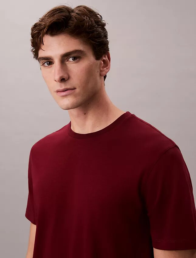 Camisola de gola redonda em algodão Supima Camisola de gola redonda em algodão Supima