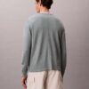 Camisola de gola redonda em mistura de linho