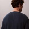 Camisola de gola redonda em mistura de linho