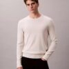 Camisola de gola redonda em mistura de merino extrafina Camisola de gola redonda em mistura de merino extrafina