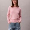 Camisola de gola redonda em mistura de merino extrafina Camisola de gola redonda em mistura de merino extrafina