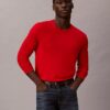 Camisola de gola redonda em mistura de merino extrafina Camisola de gola redonda em mistura de merino extrafina