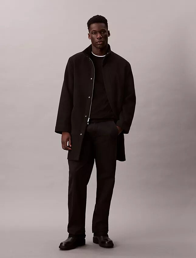 Camisola de gola redonda em mistura de merino extrafina Camisola de gola redonda em mistura de merino extrafina