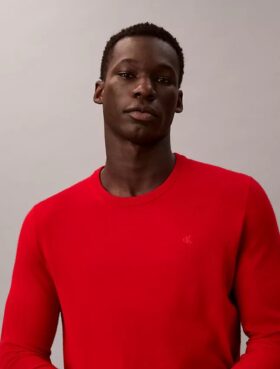 Camisola de gola redonda em mistura de merino extrafina