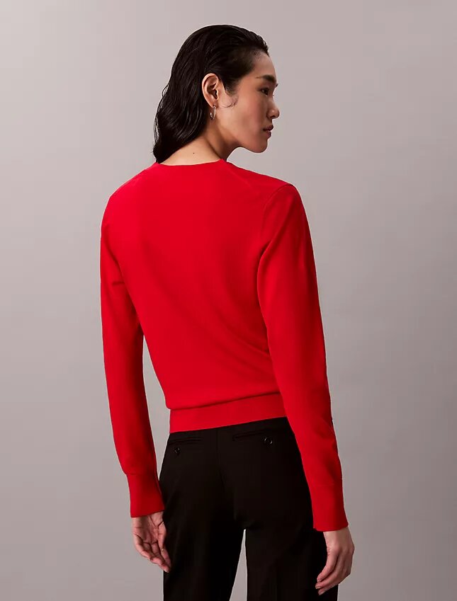 Camisola de Lã Merino com Decote em V Camisola de Lã Merino com Decote em V