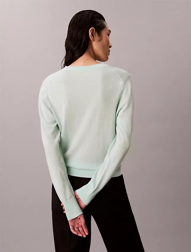 Camisola de Lã Merino com Decote em V Camisola de Lã Merino com Decote em V