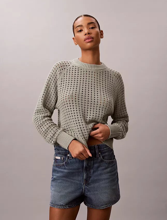 Camisola de malha aberta Camisola de malha aberta