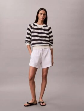 Camisola de malha aberta