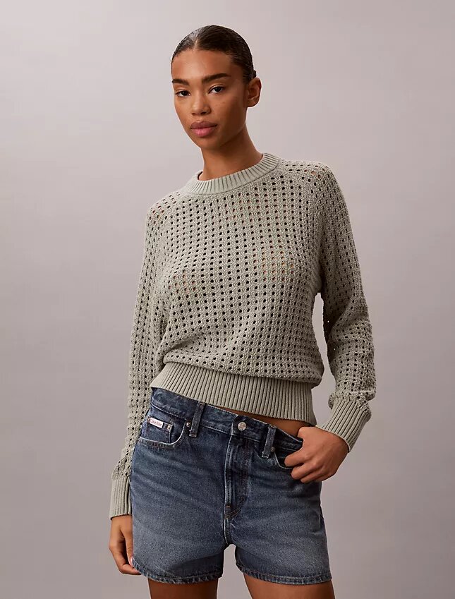 Camisola de malha aberta Camisola de malha aberta