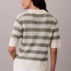 Camisola de malha aberta com gola polo Camisola de malha aberta com gola polo