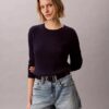 Camisola de malha com tranças em algodão Camisola de malha com tranças em algodão