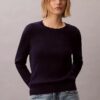 Camisola de malha com tranças em algodão Camisola de malha com tranças em algodão