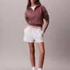Camisola de malha polar com fecho de correr de um quarto e monograma Camisola de malha polar com fecho de correr de um quarto e monograma