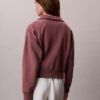 Camisola de malha polar com fecho de correr de um quarto e monograma Camisola de malha polar com fecho de correr de um quarto e monograma