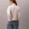 Camisola de malha polar com fecho de correr de um quarto e monograma Camisola de malha polar com fecho de correr de um quarto e monograma