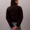 Camisola de malha polar com fecho de correr de um quarto e monograma Camisola de malha polar com fecho de correr de um quarto e monograma