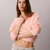 Camisola de malha polar com fecho de correr de um quarto e monograma Camisola de malha polar com fecho de correr de um quarto e monograma