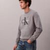 Camisola de malha polar com gola redonda Monologo Camisola de malha polar com gola redonda Monologo