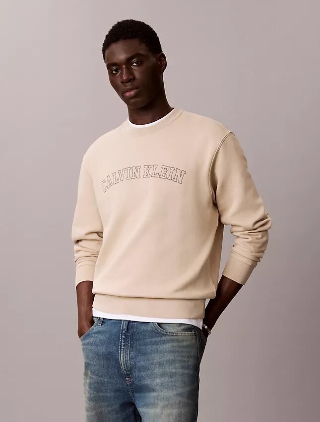 Camisola de malha polar com logótipo universitário Camisola de malha polar com logótipo universitário