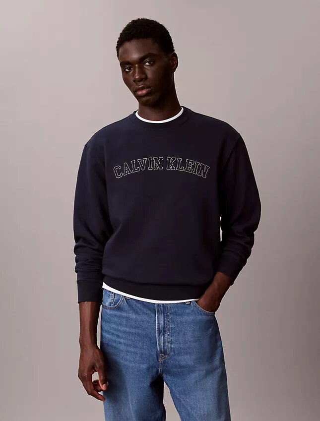 Camisola de malha polar com logótipo universitário Camisola de malha polar com logótipo universitário