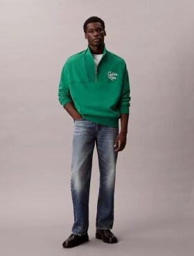Camisola de malha polar premium com fecho de correr de um quarto Camisola de malha polar premium com fecho de correr de um quarto