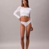 Camisola de manga comprida com forro leve em algodão Modal Bralette Icon