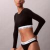 Camisola de manga comprida com forro leve em algodão Modal Bralette Icon