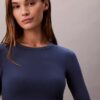 Camisola de manga comprida com forro leve em algodão Modal Bralette Icon