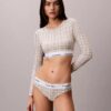 Camisola de manga comprida com forro leve em algodão Modal Bralette Icon