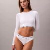 Camisola de manga comprida com forro leve em algodão Modal Bralette Icon