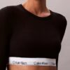 Camisola de manga comprida com forro leve em algodão Modal Bralette Icon