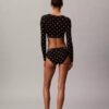 Camisola de manga comprida com forro leve em algodão Modal Bralette Icon