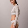 Camisola de manga comprida com forro leve em algodão Modal Bralette Icon