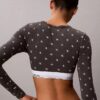 Camisola de manga comprida com forro leve em algodão Modal Bralette Icon