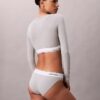 Camisola de manga comprida com forro leve em algodão Modal Bralette Icon